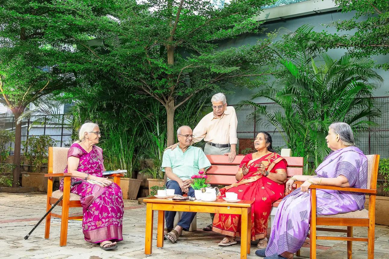 Senior Citizens Socializing